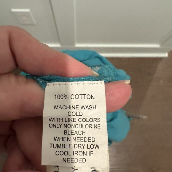 Y2K Fairy Tank Size XL Teal Lace Inset Festival Button Front Surf Beach Coquette - Picture 10 of 11